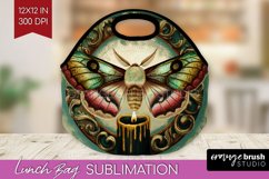 Celestial Moth Lunch Bag - Moth Lunch Bug PNG Sublimation Product Image 1