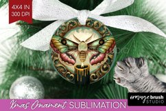 Celestial Moth Ornament PNG - Moth PNG Sublimation Product Image 1