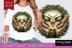 Celestial Moth Round Tshirt Background - Moth PNG Product Image 1