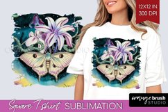 Celestial Moth Square Tshirt Background - Moth PNG Product Image 1