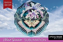 Celestial Moth Wind Spinner Sublimation PNG - Moth Round Product Image 1