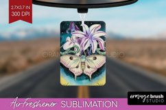 Celestial Moth Air Freshener PNG - Moth PNG Sublimation Product Image 1