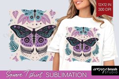 Celestial Moth Square Tshirt Background - Moth PNG Product Image 1