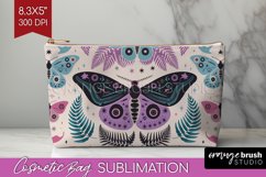 Celestial Moth Cosmetic Bag - Moth Makeup Bag PNG Product Image 1