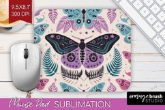 Celestial Moth Mouse Pad Sublimation - Moth Mousepad PNG Product Image 1