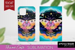 Celestial Moth Phone Case PNG - Moth Case PNG Sublimation Product Image 1