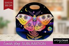 Celestial Moth Lunch Bag - Moth Lunch Bug PNG Sublimation Product Image 1