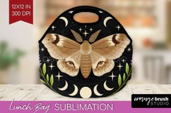 Celestial Moth Lunch Bag - Moth Lunch Bug PNG Sublimation Product Image 1