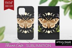 Celestial Moth Phone Case PNG - Moth Case PNG Sublimation Product Image 1
