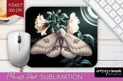 Celestial Moth Mouse Pad Sublimation - Moth Mousepad PNG Product Image 1