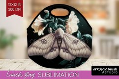 Celestial Moth Lunch Bag - Moth Lunch Bug PNG Sublimation Product Image 1