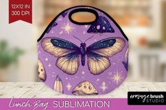 Celestial Moth Lunch Bag - Moth Lunch Bug PNG Sublimation Product Image 1