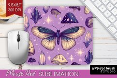 Celestial Moth Mouse Pad Sublimation - Moth Mousepad PNG Product Image 1