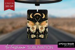 Celestial Moth Air Freshener PNG - Moth PNG Sublimation Product Image 1