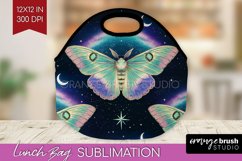 Celestial Moth Lunch Bag - Moth Lunch Bug PNG Sublimation Product Image 1
