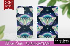 Celestial Moth Phone Case PNG - Moth Case PNG Sublimation Product Image 1