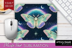 Celestial Moth Mouse Pad Sublimation - Moth Mousepad PNG Product Image 1