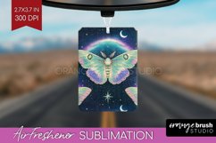 Celestial Moth Air Freshener PNG - Moth PNG Sublimation Product Image 1