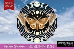 Celestial Moth Wind Spinner Sublimation PNG - Moth Round Product Image 1