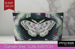 Celestial Moth Cosmetic Bag - Moth Makeup Bag PNG Product Image 1