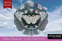 Celestial Moth Wind Spinner Sublimation PNG - Moth Round Product Image 1