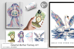 Celestial Mother Art Digital Paper Product Image 1