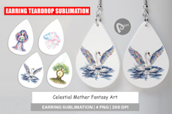 Celestial Mother Fantasy Art Earring Product Image 1