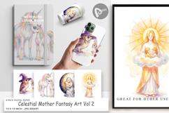 Celestial Mother Art Digital Paper Product Image 1