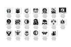 Celestial Mouse Pad Bundle - Boho Mystical Mousepad PNG