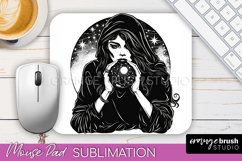 Celestial Mouse Pad PNG Boho Mystical Mousepad Sublimation