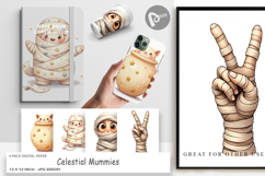 Celestial Mummies Digital Paper Product Image 1