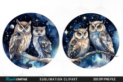 Celestial Clipart,Mystical Clipart,Magical Clipart,Owl Clipart,Galaxy Clipart,Fantasy Clipart,Night Clipart,Watercolor Celestial,Watercolor Owl,Cosmic Clipart,Dreamy Clipart,