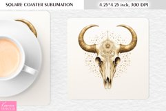 Magical Skull |Celestial Square Coaster Sublimation Product Image 1