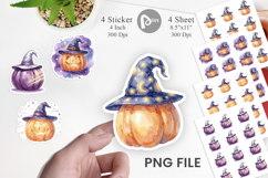 Celestial Starlight Witch Hat Sticker Product Image 1