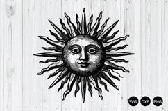 Celestial Sun SVG, Sun SVG, Boho SVG, Sun Face SVG Product Image 1