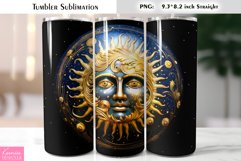 Magic Sun with Face Tumbler|Celestial Tumbler Sublimation Product Image 1