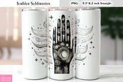 Magic Hand Tarot Card Tumbler|Celestial Tumbler Sublimation Product Image 1