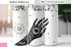 Celestial Hand Card Tumbler| Tarot Tumbler Sublimation Product Image 1