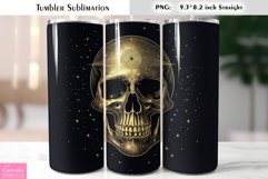 Vintage Skull Illustration|Halloween Tumbler Sublimation Product Image 1