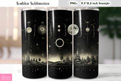 Glitter Cosmic Design Tumbler|Celestial Tumbler Sublimation Product Image 1