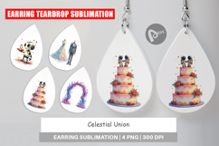 Celestial Union Sci-Fi Wedding Earring Product Image 1
