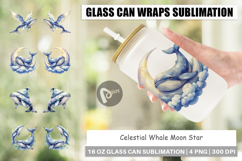 Celestial Whale Moon Glass Can Product Image 1