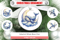 Celestial Whale Moon Ornament Product Image 1