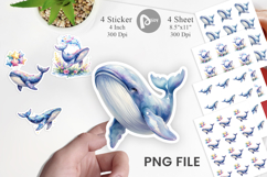 Celestial Whale Moon Sticker Product Image 1