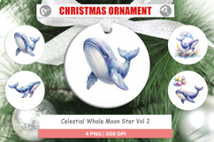 Celestial Whale Moon Ornament Product Image 1