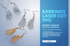 Celestial Wing Earrings Laser Cut Product Image 2