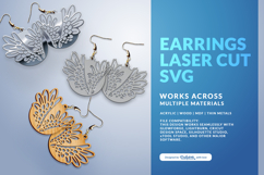 Celestial Wing Earrings Laser Cut Product Image 3