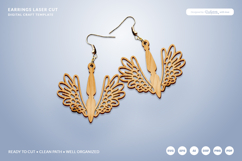 Celestial Wing Earrings Laser Cut Product Image 2