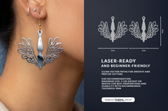 Celestial Wing Earrings Laser Cut Product Image 1