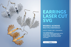 Celestial Wing Earrings Laser Cut Product Image 3